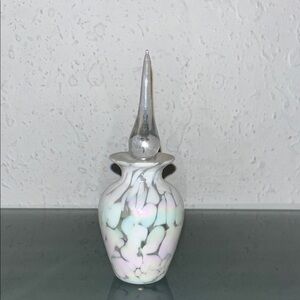 Vintage Silvestri Opalescent Luster Glass Perfume Bottle